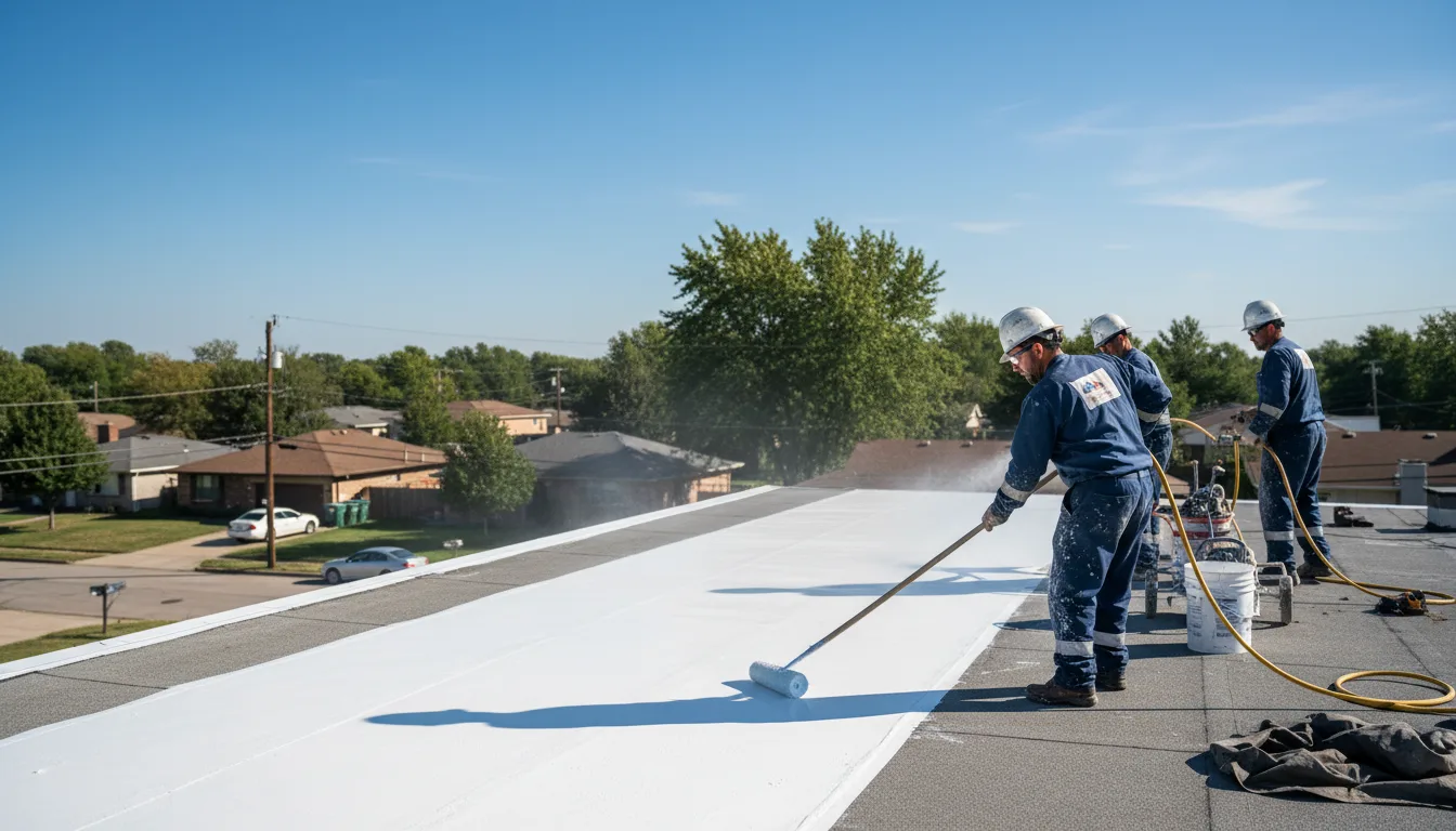 Commercial roof coating in Corn, OK near me